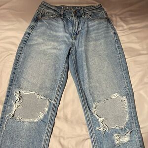 American eagle “Strigid Ripped Mom Jean”